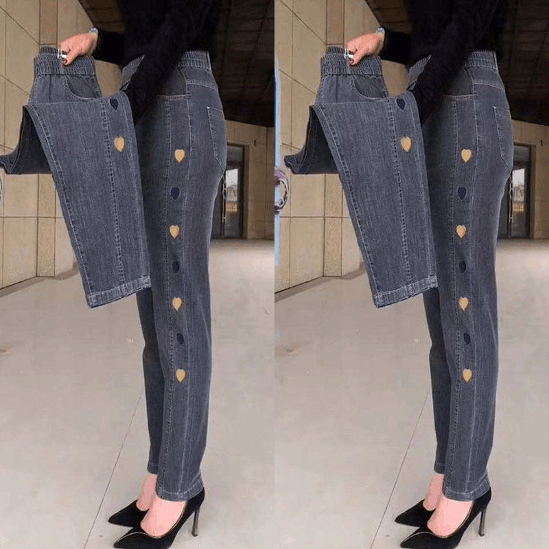 Lisana | Elastische Herzstick-Jeans