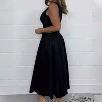 Emilia | Zeitloses ärmelloses Kleid in einfarbigem Look für Damen