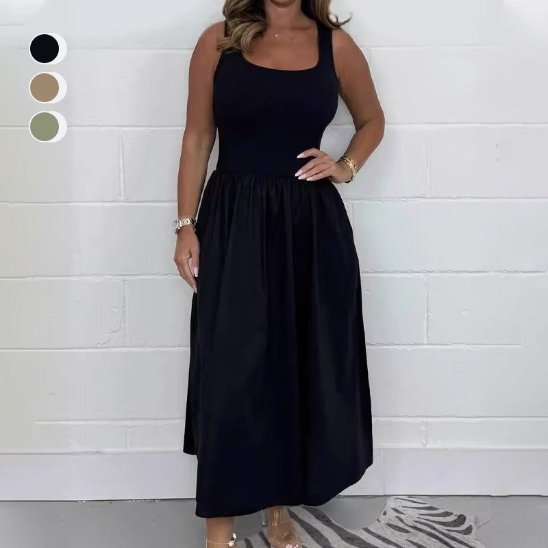 Emilia | Zeitloses ärmelloses Kleid in einfarbigem Look für Damen