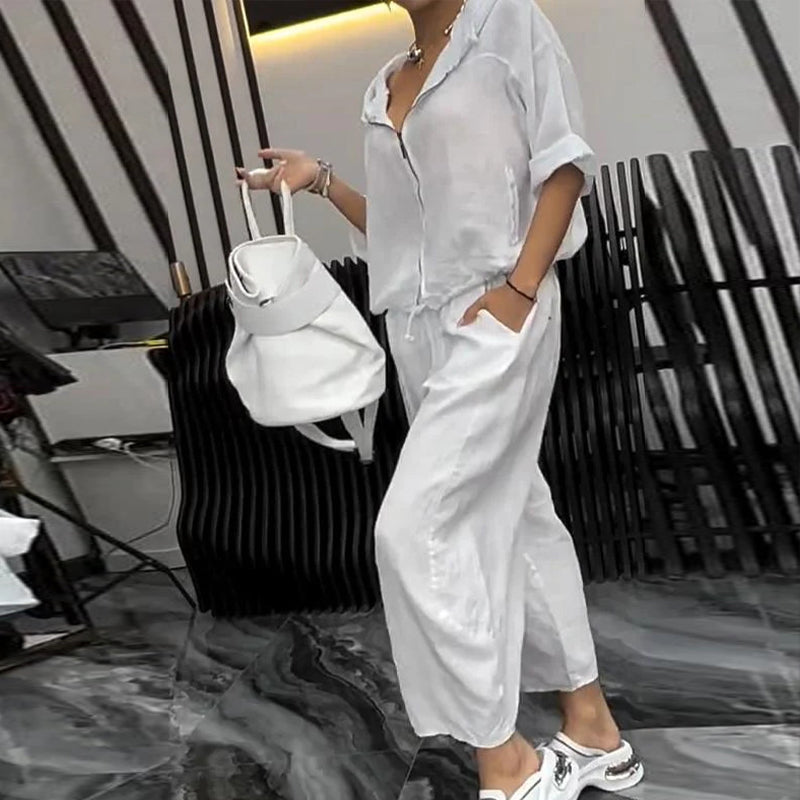 Emery | Stylisches zweiteiliges Set mit lässigem Oberteil und Hose