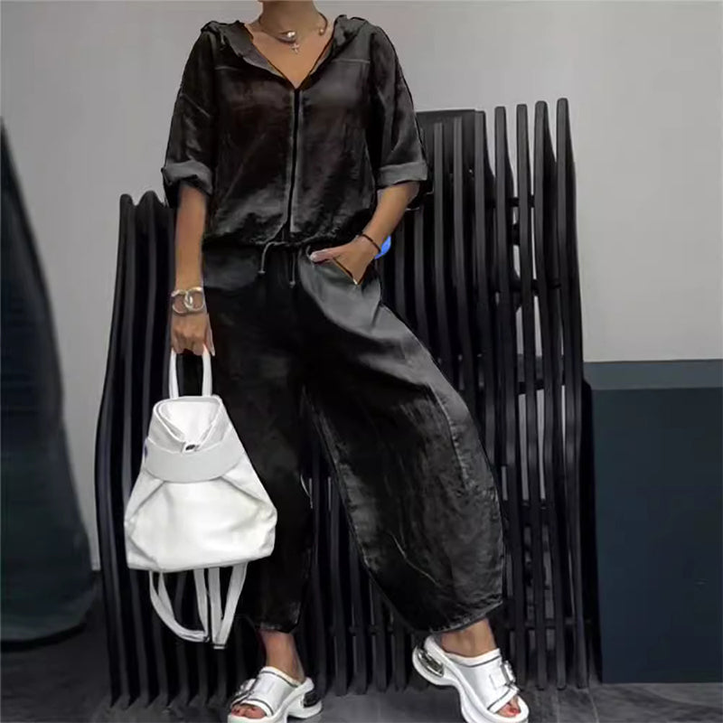 Emery | Stylisches zweiteiliges Set mit lässigem Oberteil und Hose