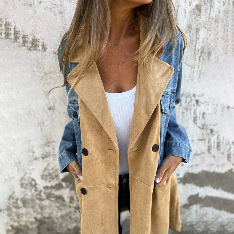 Leigh | Zweifarbige Trenchcoat-Jacke