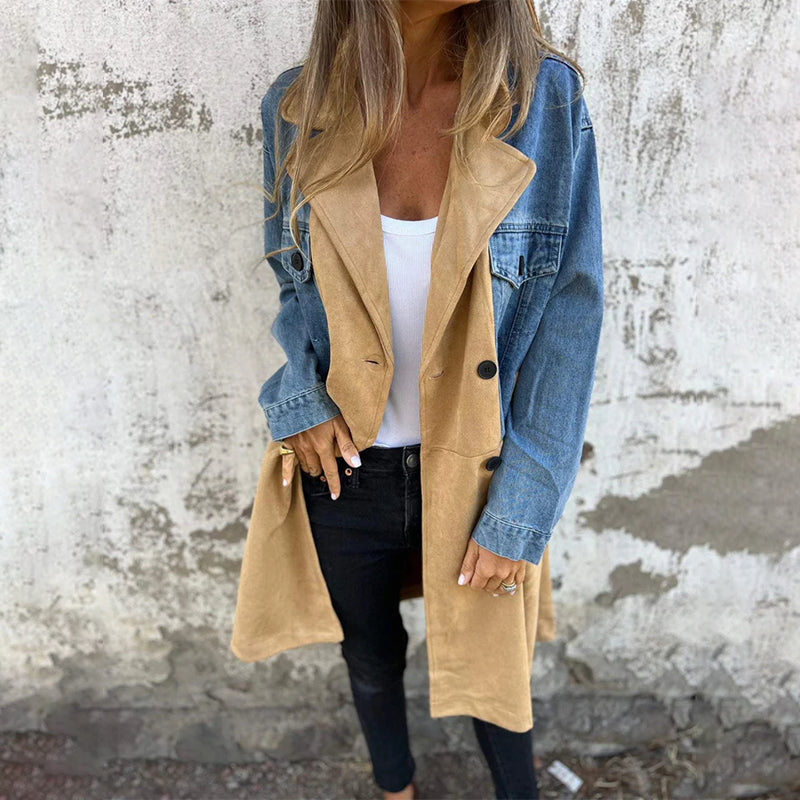 Leigh | Zweifarbige Trenchcoat-Jacke