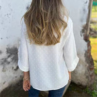 Runa™ | Lockeres Jacquard-Top mit Rundhalsausschnitt