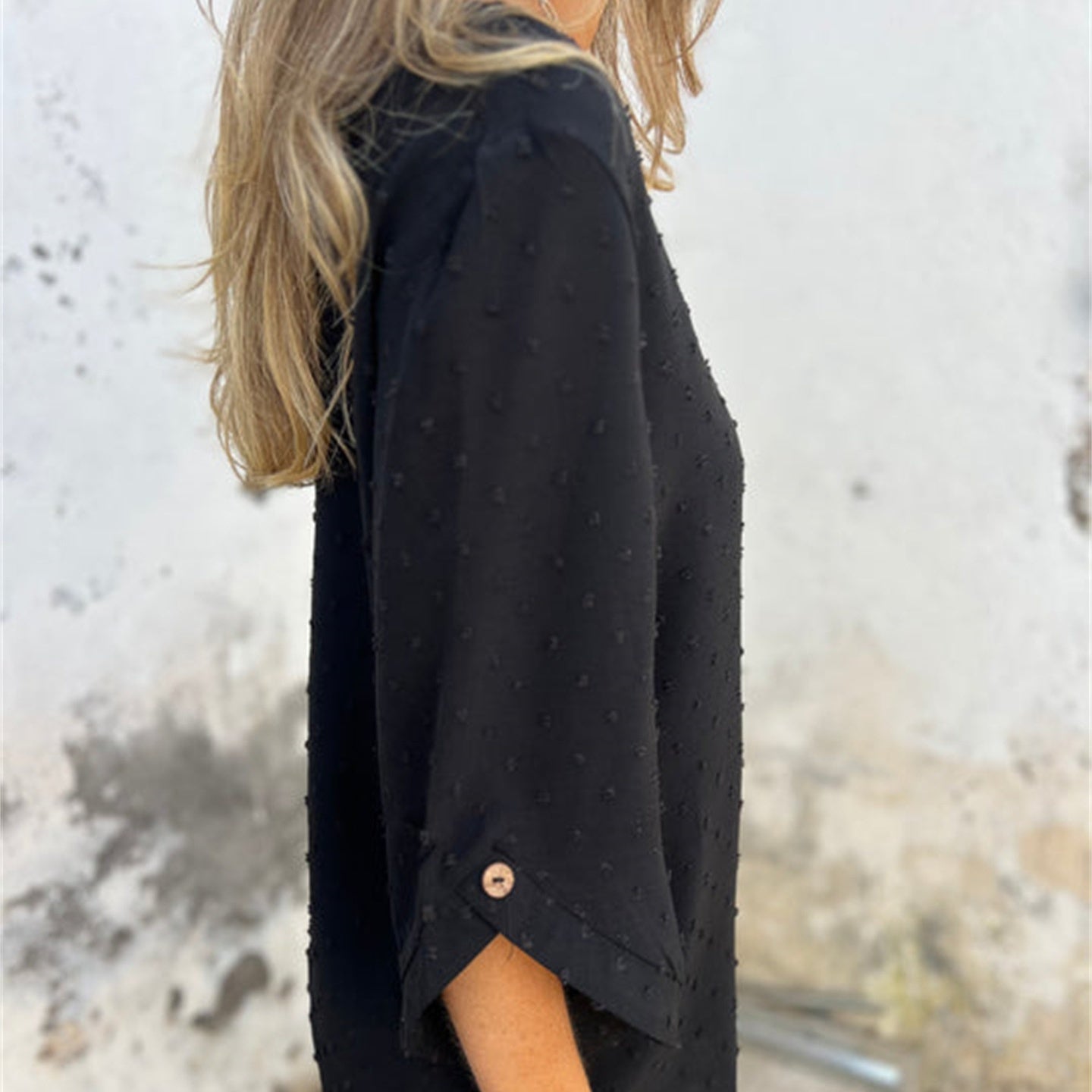 Runa™ | Lockeres Jacquard-Top mit Rundhalsausschnitt