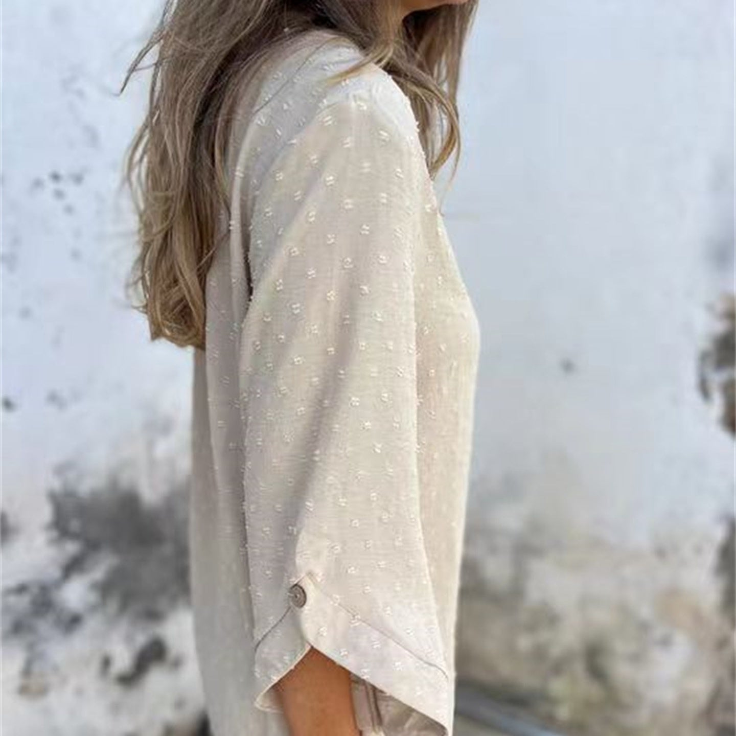 Runa™ | Lockeres Jacquard-Top mit Rundhalsausschnitt