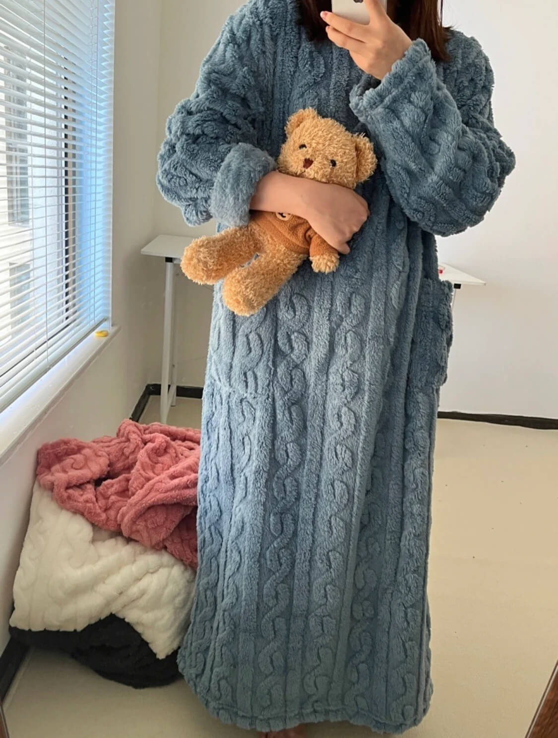 Keira | Kuscheliges langes Nachthemd aus Strick