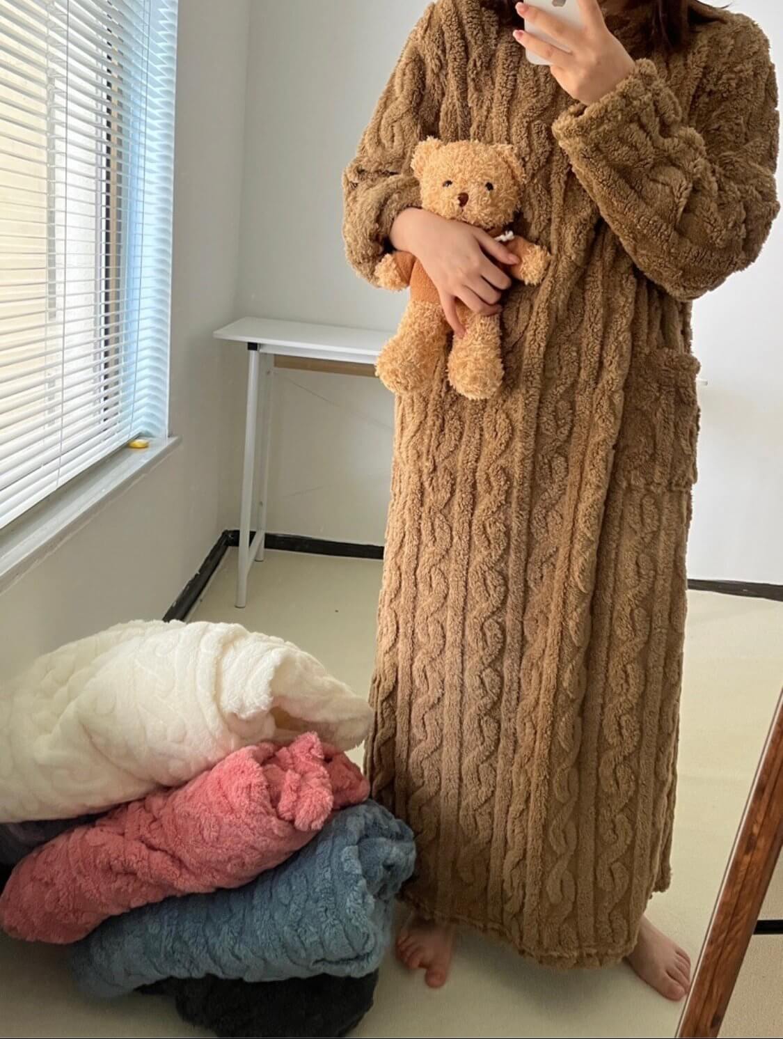 Keira | Kuscheliges langes Nachthemd aus Strick