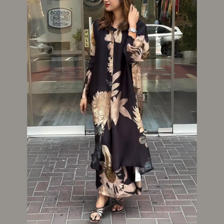 Macie™ | Zweiteiliges fließendes Hemdblusenkleid-Set für Damen