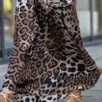 Cloe | Lässiges langärmeliges Kleid im stylischen Leopardenprint