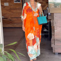 Naomy | Elegantes Kaftankleid mit Blumendruck