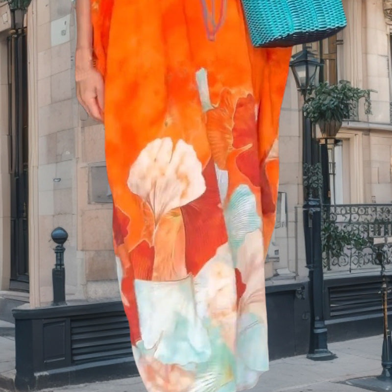 Naomy | Elegantes Kaftankleid mit Blumendruck