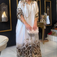 Sonia | Maxi-Hemdkleid mit Leoparden-Detail