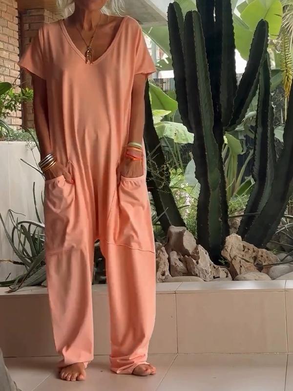 Jane | Stilvoller V-Ausschnitt-Jumpsuit