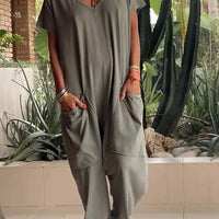Jane | Stilvoller V-Ausschnitt-Jumpsuit