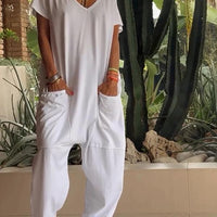 Jane | Stilvoller V-Ausschnitt-Jumpsuit