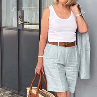 Carolin | Luftiges Set aus geblümter Jacke & Shorts