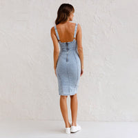 Roxanna | Figurbetont Denim-Kleid