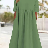 Eliana | Luftiges Baumwollkleid mit Tasche