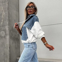 Candlie | Schicke Damen-Jeansjacke mit Kapuze und praktischen Kordelzügen