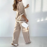 Astrid | Elegantes Zweiteiler-Set in Beige