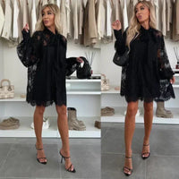 Lacie | Feminines Minikleid aus Spitze mit Schleifen-Detail