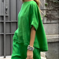 Jaclyn | Lässiges Leinen-Set mit Hemd & Hose