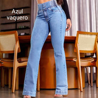 Izzie | Modische Stretch-Jeans mit weitem Bein