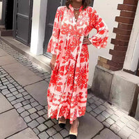 Trina | Lässiges Maxikleid mit Boho-Print und fließendem Schnitt