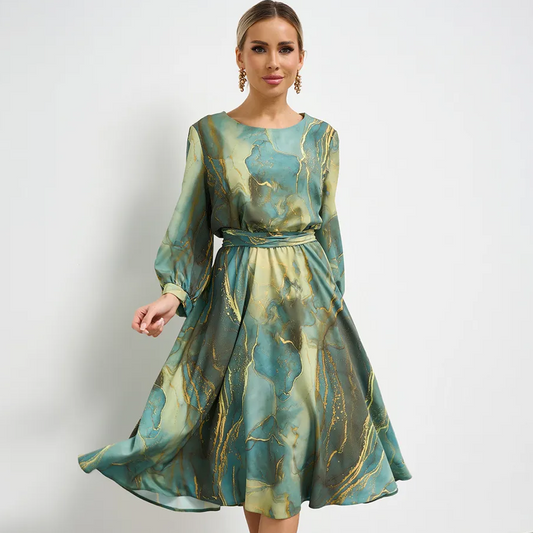 Alma™ | Elegantes vergoldetes Kleid mit Farbverlauf