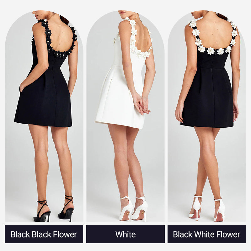 Aya | Feminines Blumenkleid mit aussagekräftigem Ausschnitt