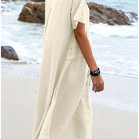 Swift | Midikleid aus Baumwolle und Leinen für Frauen