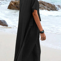 Swift | Midikleid aus Baumwolle und Leinen für Frauen