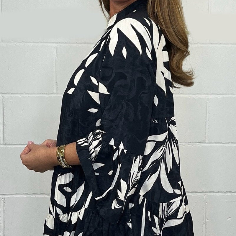 Eugenia | Lässiges Top mit V-Ausschnitt und Rüschen-Detail