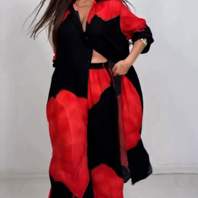 Aiza | Bequemes Hemd- und Hosenset mit Kordelzug