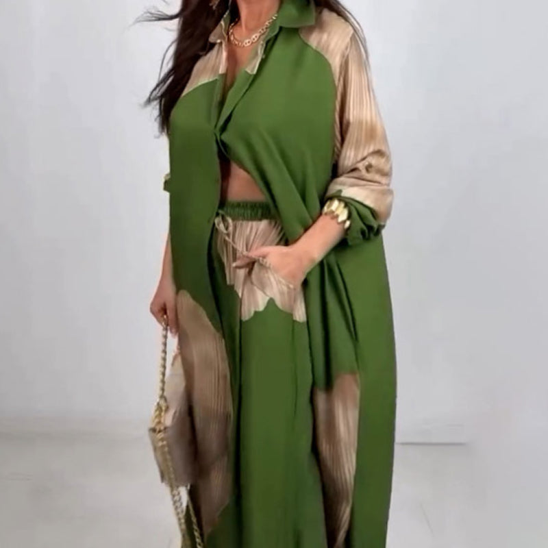 Aiza | Bequemes Hemd- und Hosenset mit Kordelzug