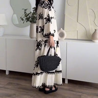 Rosarya | Feminines Midikleid mit Rüschensaum und lockerem Schnitt