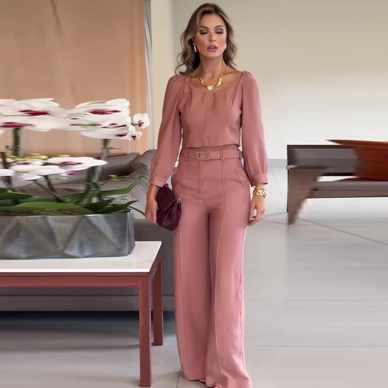 Murphy™ | Elegantes 2-teiliges Set mit Oberteil und weitem Hosenbein