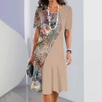 Joy | Damenkleid mit Rundhalsausschnitt und Blumendruck