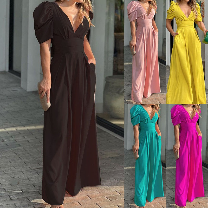 Dionela | Modischer Jumpsuit für Damen mit tiefem V-Ausschnitt