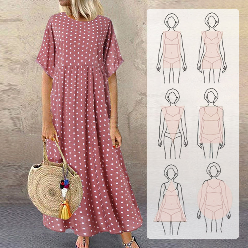 Jaeli | Boho-Maxikleid mit Tupfen