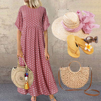 Jaeli | Boho-Maxikleid mit Tupfen