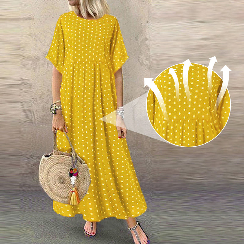 Jaeli | Boho-Maxikleid mit Tupfen