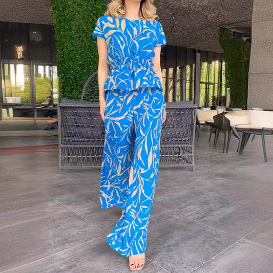 Romina™ | 2-teiliges Set mit bedrucktem Hemd und weiter Hose