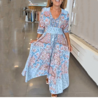 Catalina | Feminines langes Kleid mit floralem Design