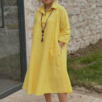 Portia | Luftiges Midikleid im Tunika-Stil mit Kragen