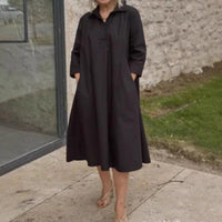 Portia | Luftiges Midikleid im Tunika-Stil mit Kragen