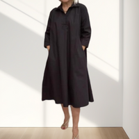 Portia | Luftiges Midikleid im Tunika-Stil mit Kragen