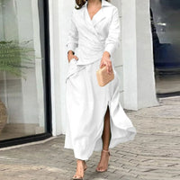 Mikah | Weißes Midikleid mit Wickelvorderseite