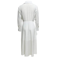 Mikah | Weißes Midikleid mit Wickelvorderseite